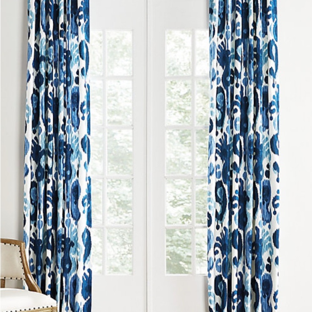 Ballard Designs Bethesda Drapery Panels  Blue - Set of 2